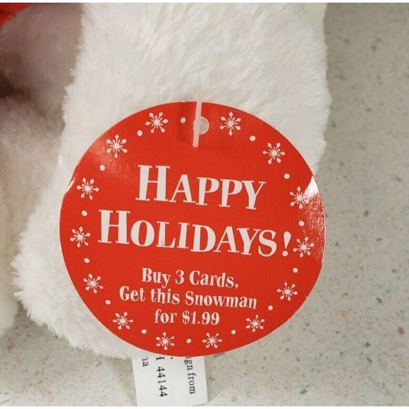 Snowman Plush 14" Green Winter Hat Red Scarf Exclusive Design From AGC Inc - Picture 8 of 12